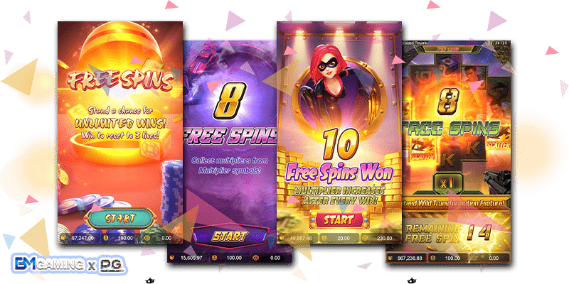 ฟังก์ชันสปิน ในการ เล่นเกมสล็อตออนไลน์ PG Slot