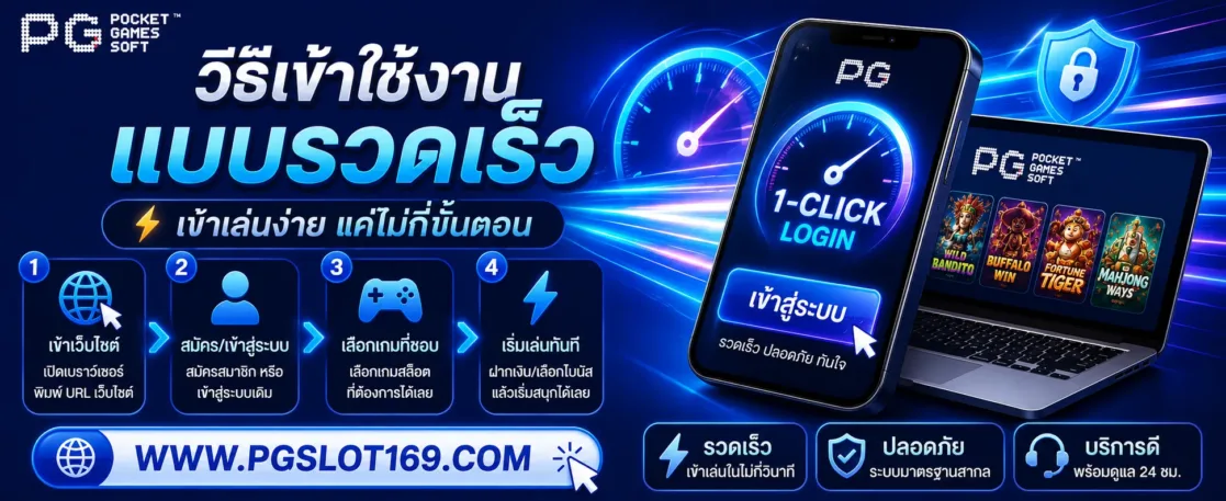 วิธีเข้าใช้งาน เกมสล็อตPGcom แบบรวดเร็ว